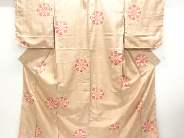 JAPANESE KIMONO / ANTIQUE KIMONO / TAISHO ROMAN STYLE / MEISEN / WOVEN FLOWER